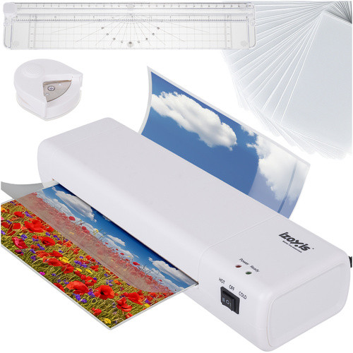 Set laminator A4, 150-250 microni, laminare la cald/rece, trimmer, dispozitiv rotunjire colturi, 60 plicuri - imagine 17